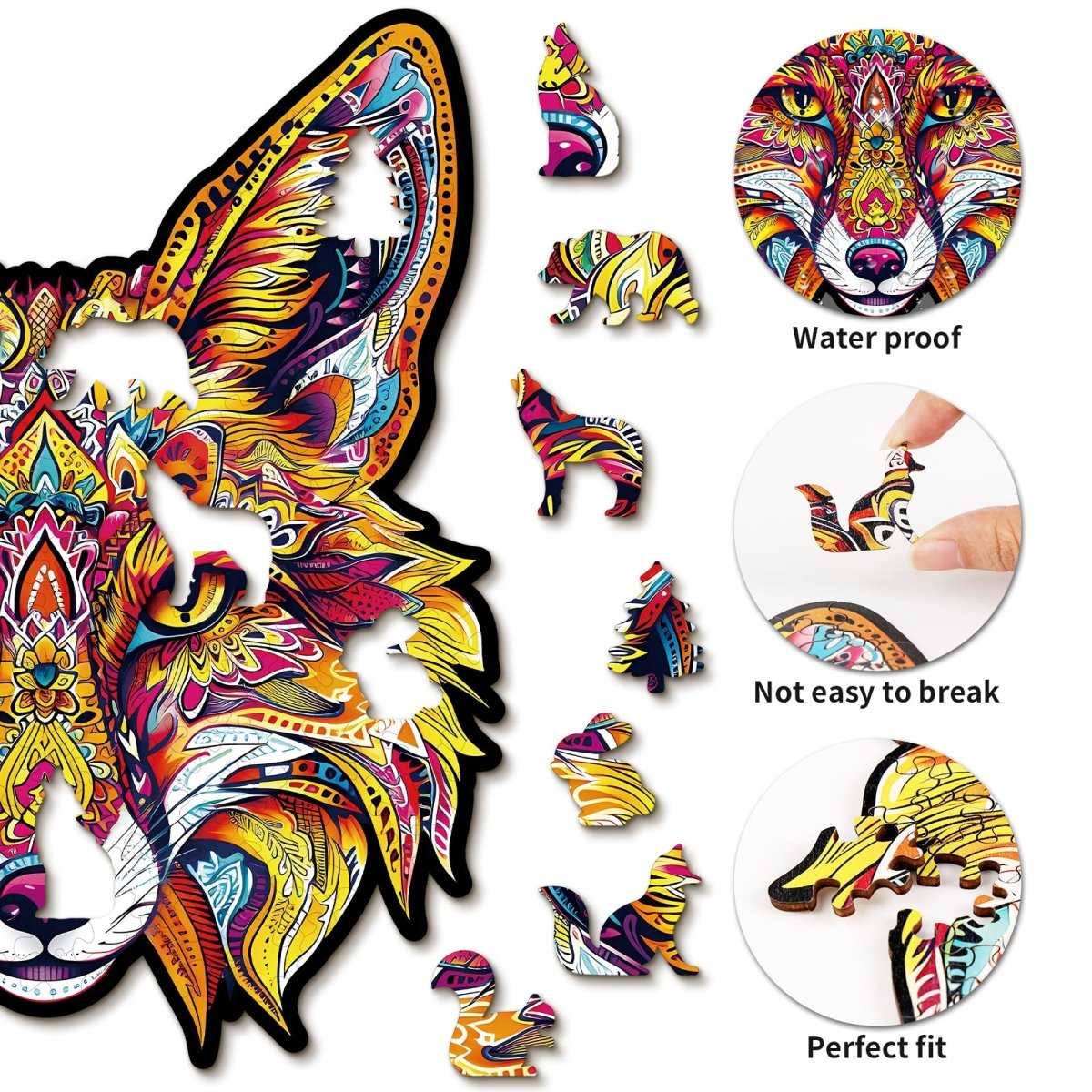 kaayee-wooden-puzzle-fiery-fox-holzpuzzle-medium-mandala image 2