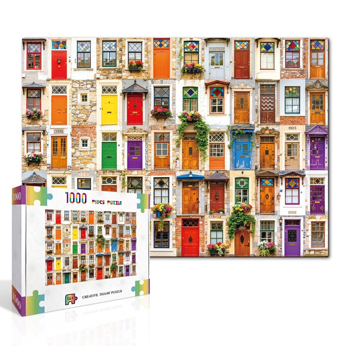kaayee-symphony-of-doors-puzzle-1000-teile-eco-white-board image 2