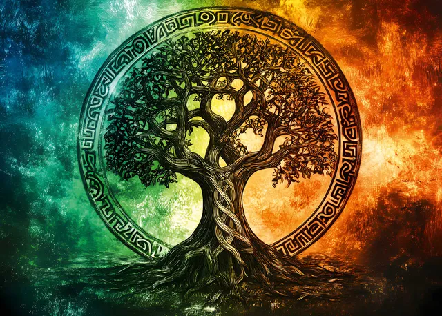 ulmer-puzzleschmiede-puzzle-2000-teile-lebensbaum-im-runenkreis-yggdrasil image 1