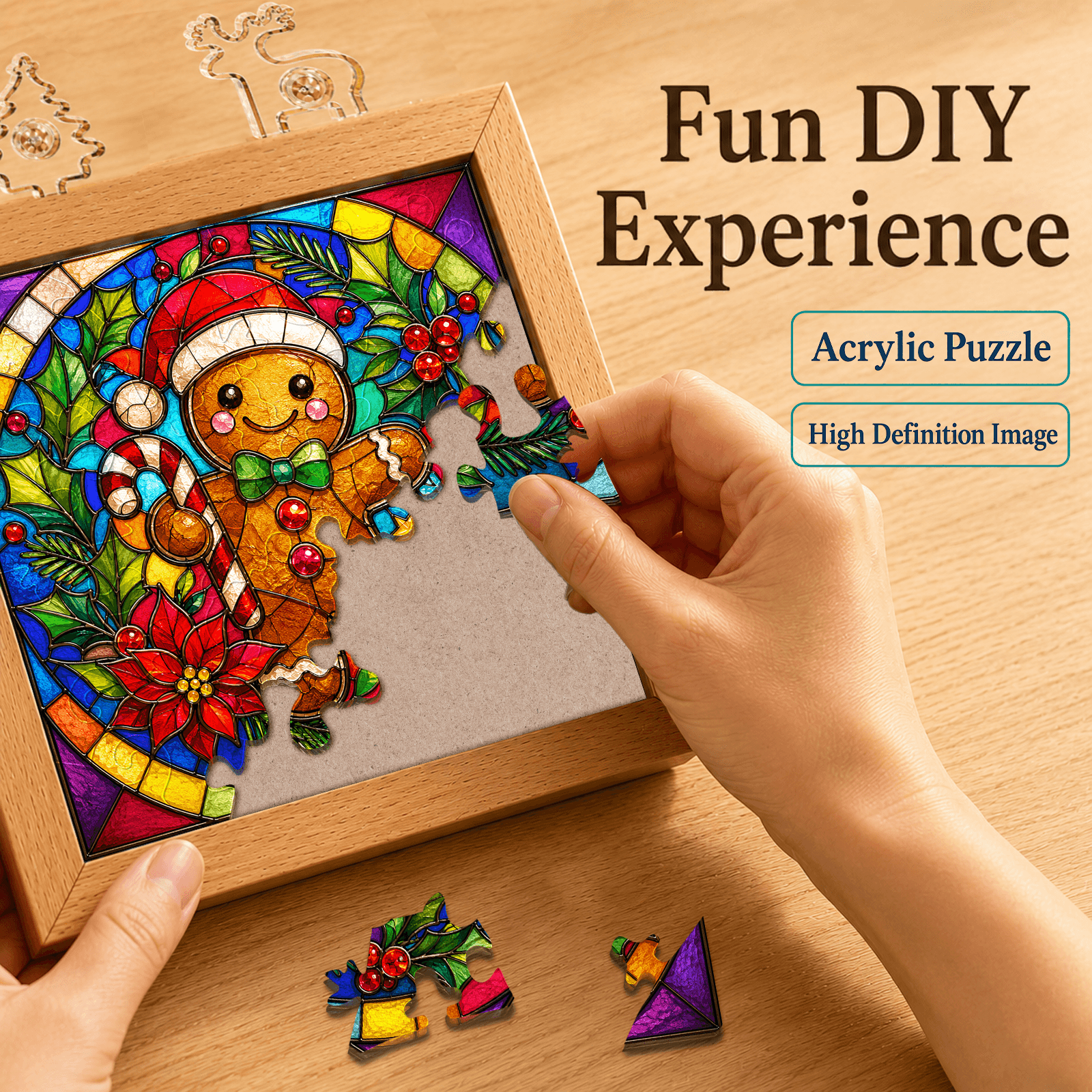 kaayee-night-light-joyful-gingerbread-man-acryl-holzrahmen image 2