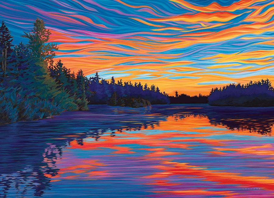 cobble-hill-sunset-1000-teile-puzzle-sonnenuntergang-see image 2