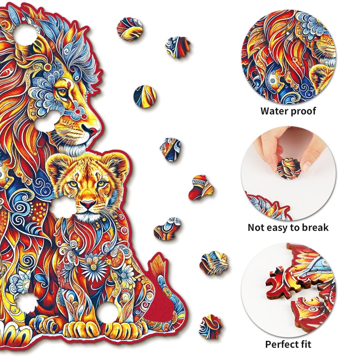 kaayee-wooden-puzzle-lion-holzpuzzle-small-pocket-escape image 2