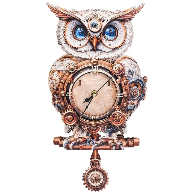 kaayee-clock-kit-eule-holz-uhrenbausatz-mechanisch image 1