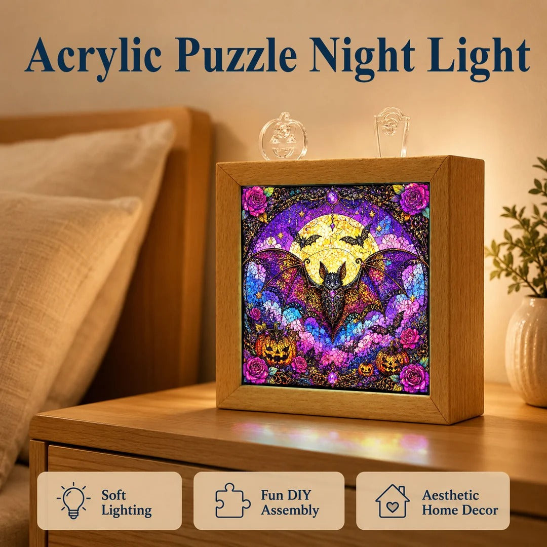 kaayee-night-light-gothic-lace-bat-nachtlicht-holzrahmen image 7
