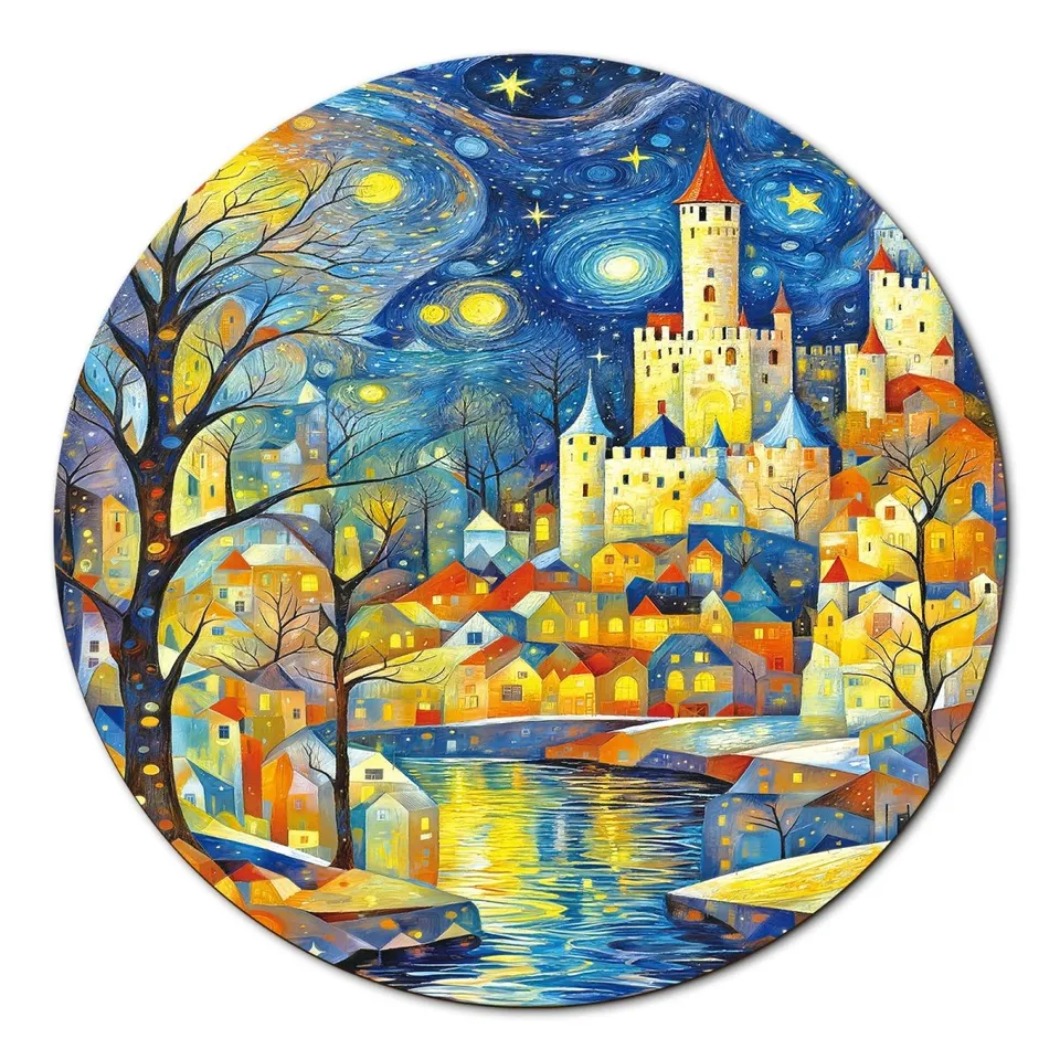 kaayee-cardboard-puzzle-starry-night-castle-1000-teile-eco image 1