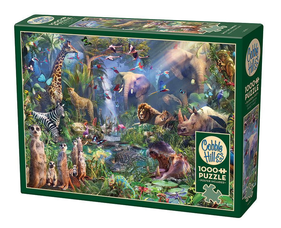 cobble-hill-1000-piece-into-the-jungle-puzzle-1000-teile-tiere image 1