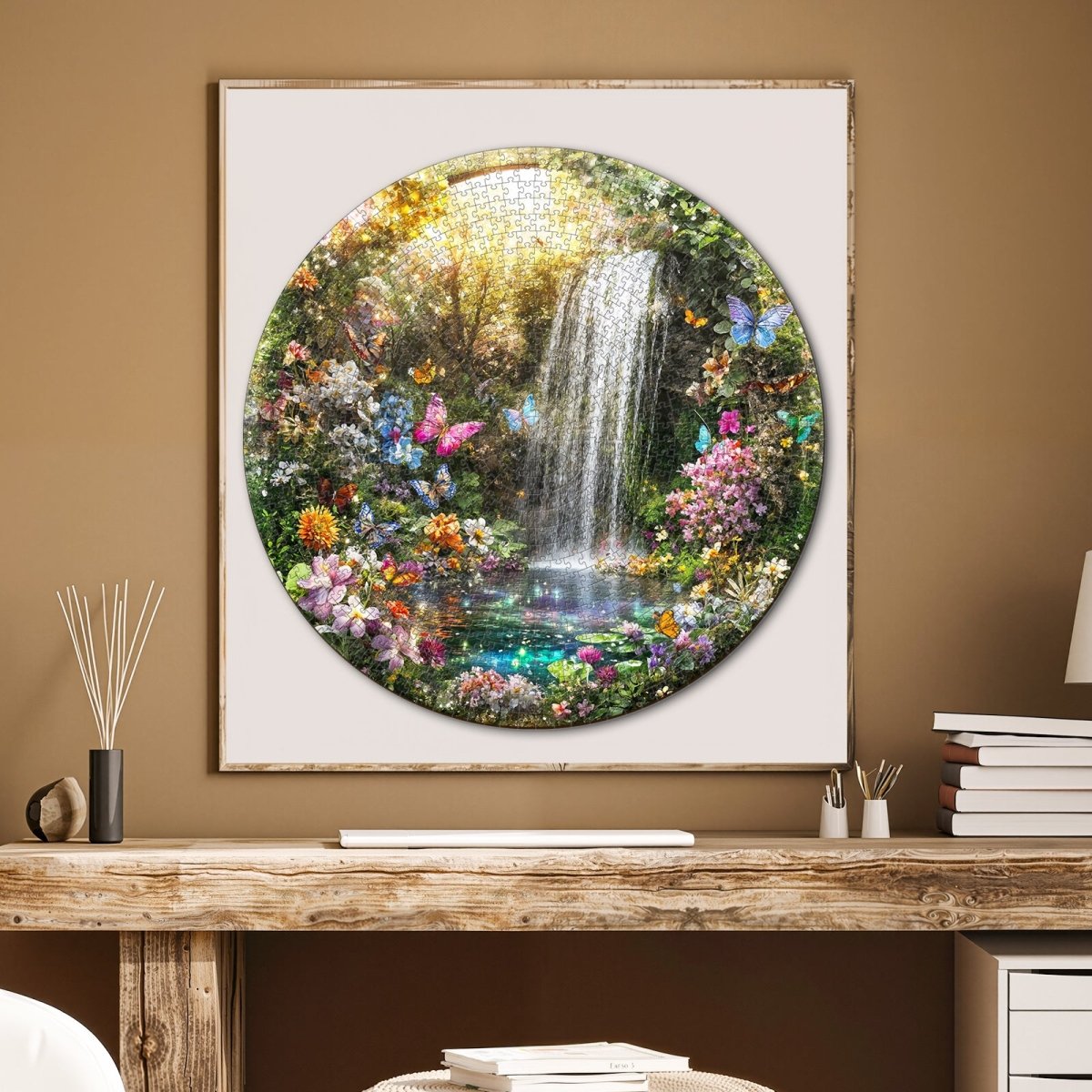 kaayee-cardboard-butterflies-waterfalls-puzzle-1000-rund image 5