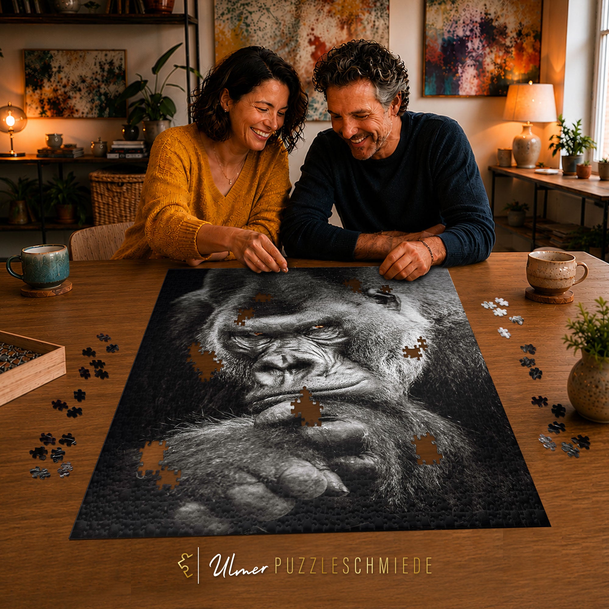 ulmer-puzzleschmiede-silberr-cken-puzzle-2000-teile-gorilla image 4