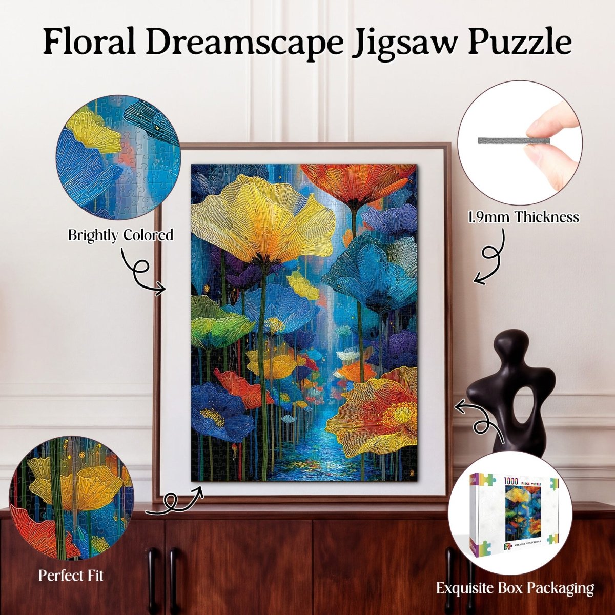 kaayee-cardboard-puzzle-floral-dreamscape-1000-teile-standard image 3