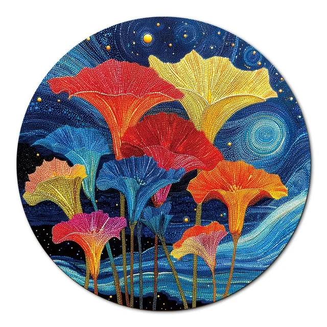 kaayee-cardboard-blossoms-in-the-starry-sea-1000-teile-puzzle image 1