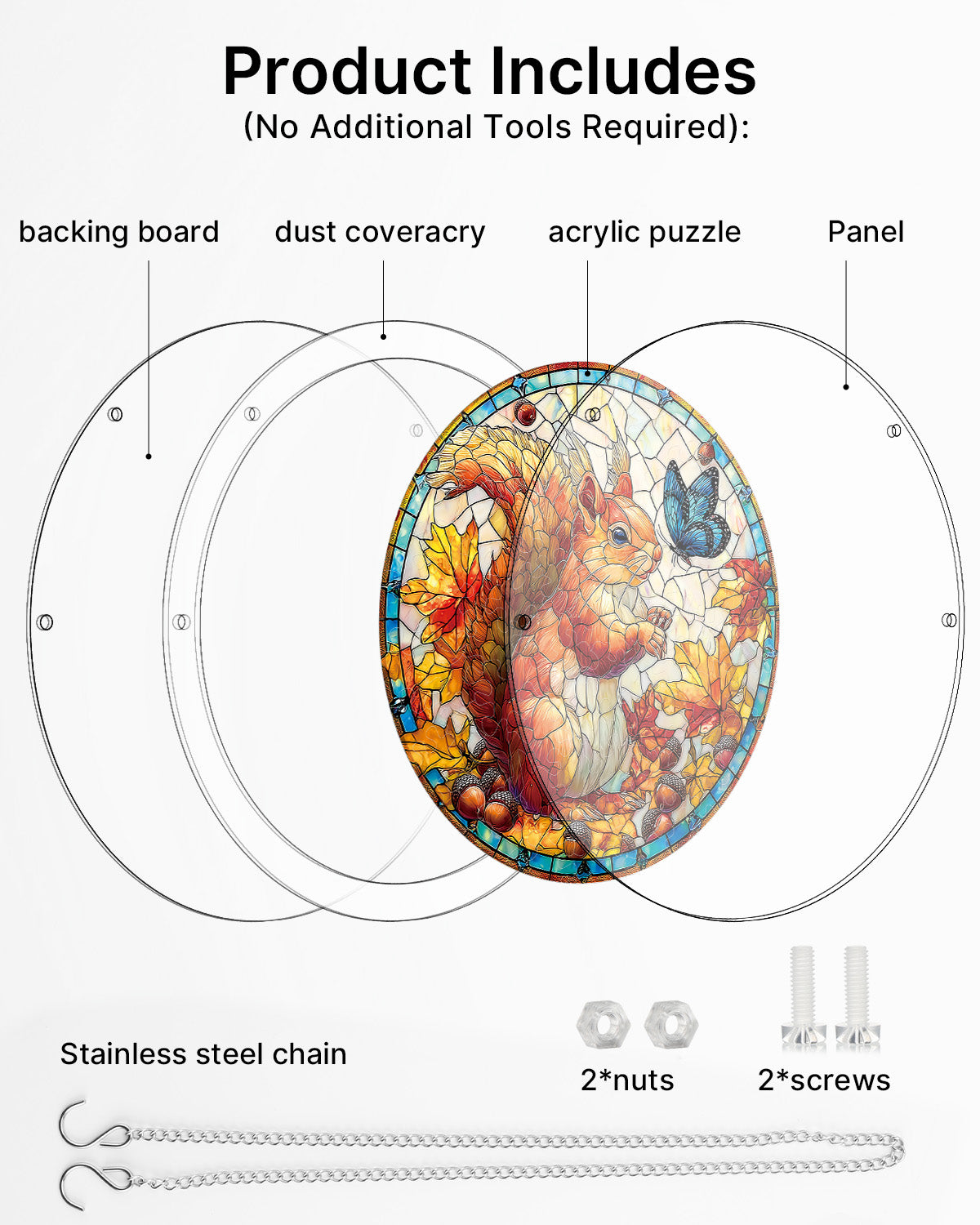 kaayee-acorn-squirrel-suncatcher-fensterbild-small-acryl image 6