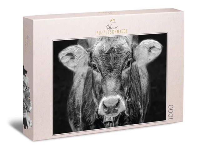 ulmer-puzzleschmiede-puzzle-1000-teile-allg-u-kuh-puzzle-schwarz-wei image 1