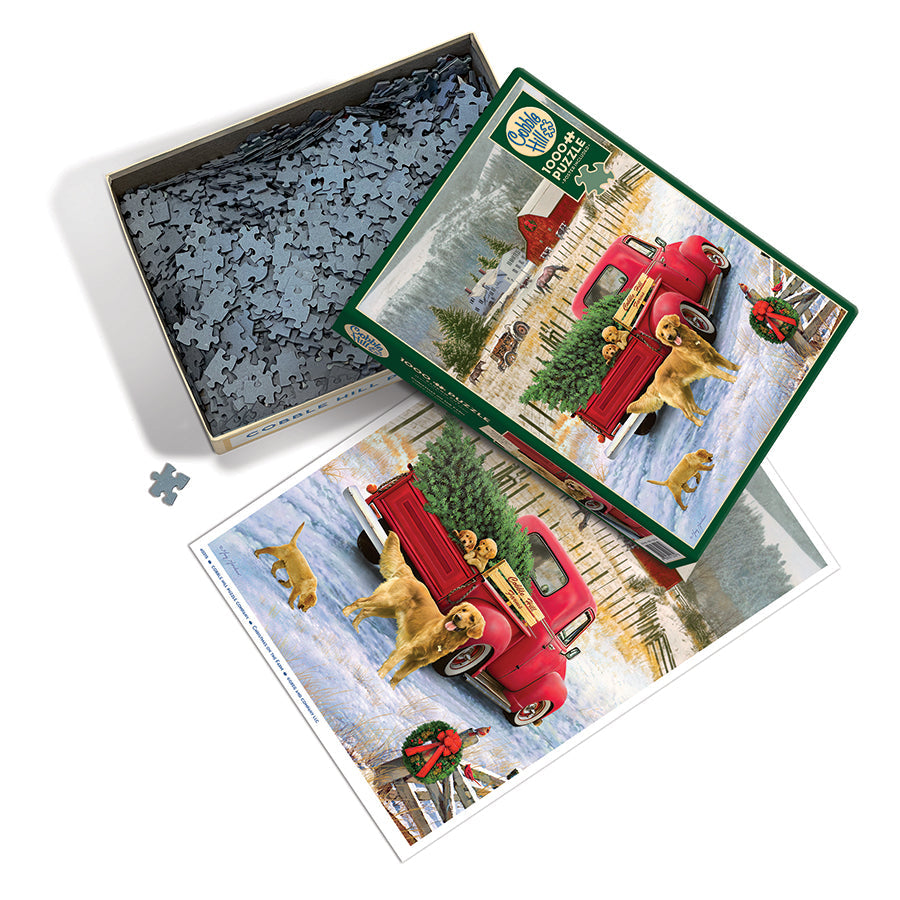 cobble-hill-1000-piece-christmas-on-the-farm-puzzle-1000-teile-winter image 3
