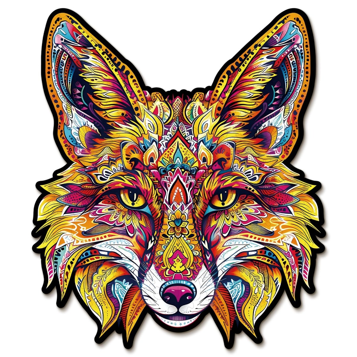 kaayee-wooden-puzzle-fiery-fox-holzpuzzle-medium-mandala image 1