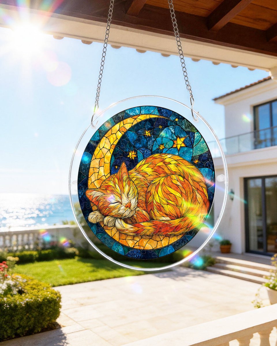 kaayee-suncatcher-starry-moon-cat-acrylpuzzle-medium-20-8-cm image 4