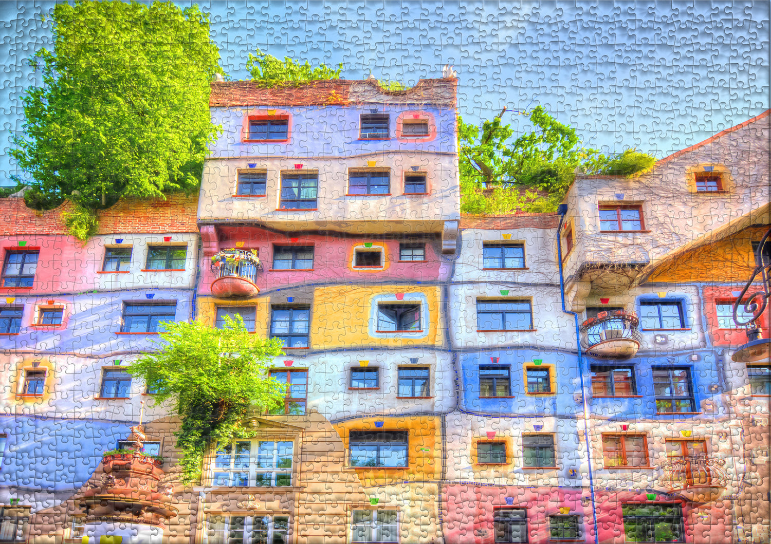 ulmer-puzzleschmiede-hundertwasserhaus-puzzle-2000-teile-wien image 2