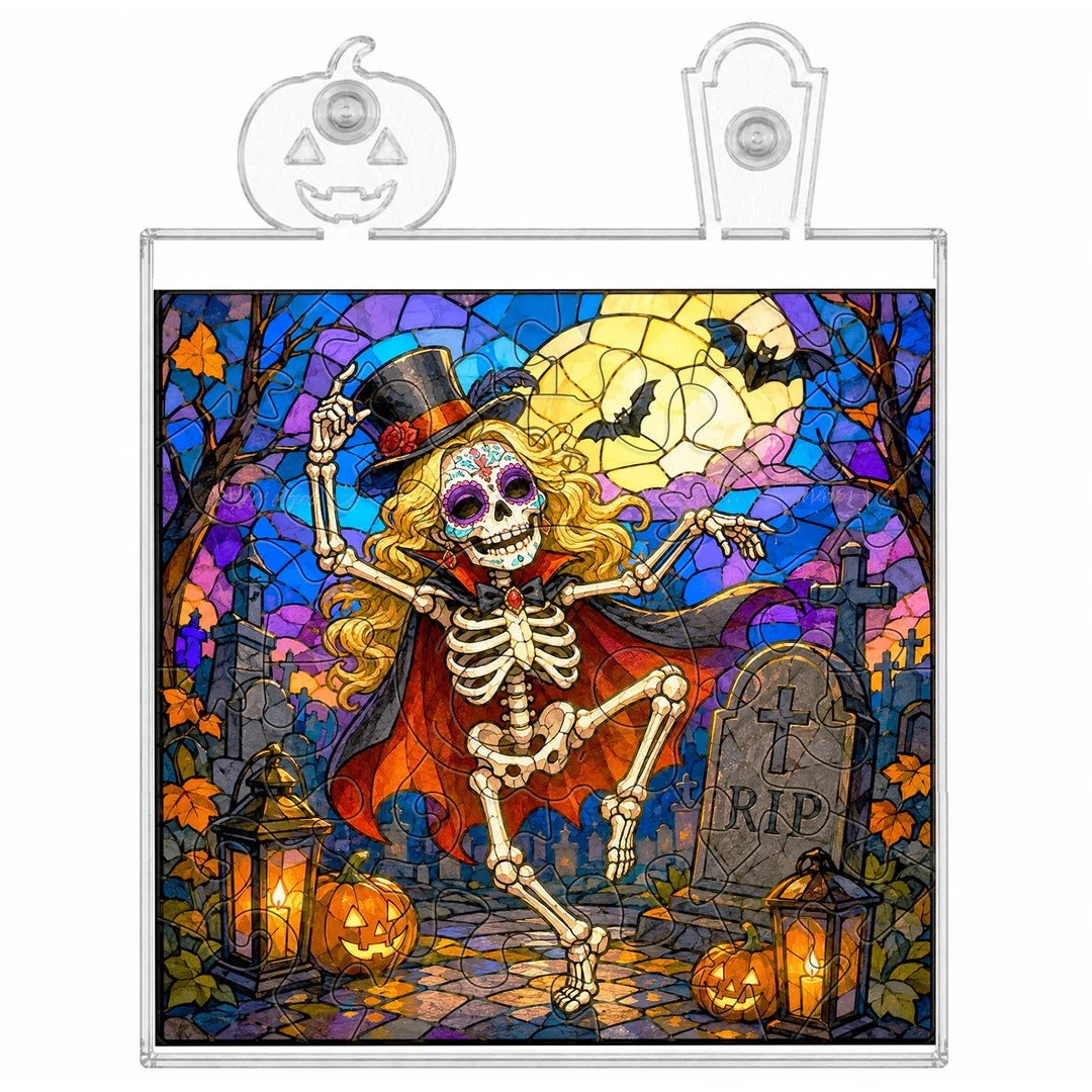 kaayee-night-light-halloween-graveyard-puzzle-nachtlicht-holzrahmen image 5