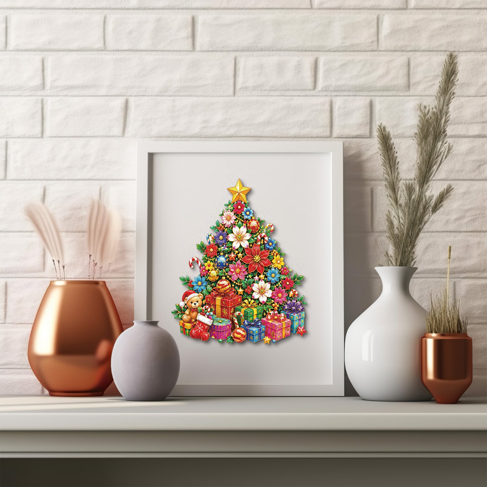 kaayee-christmas-tree-holzpuzzle-floral-medium image 7