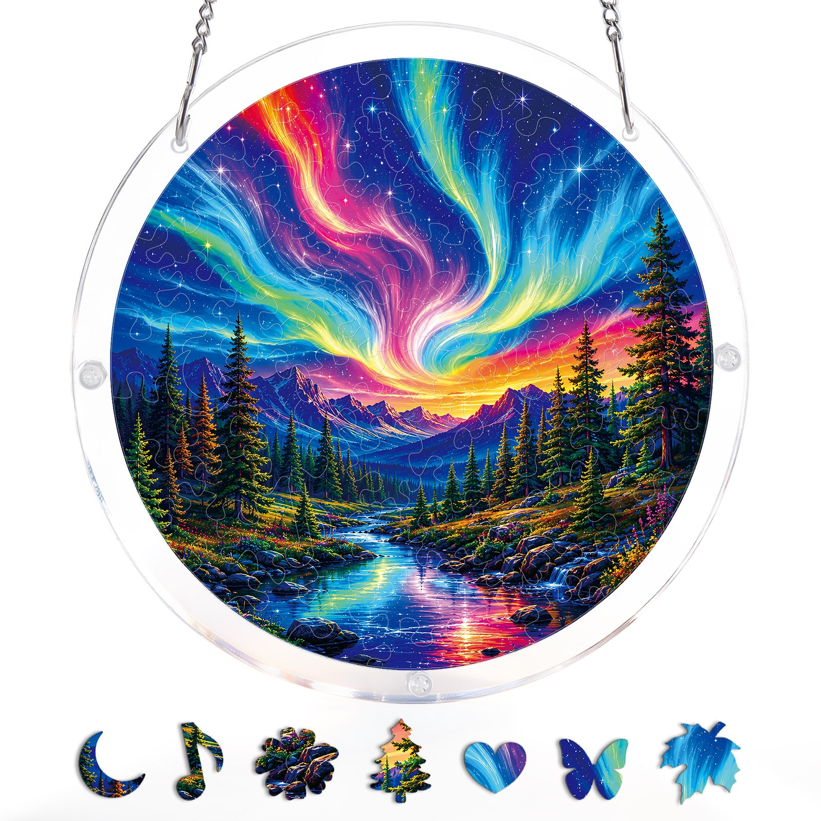 kaayee-suncatcher-puzzle-aurora-mountain-fensterbild-m-20-8-cm image 3
