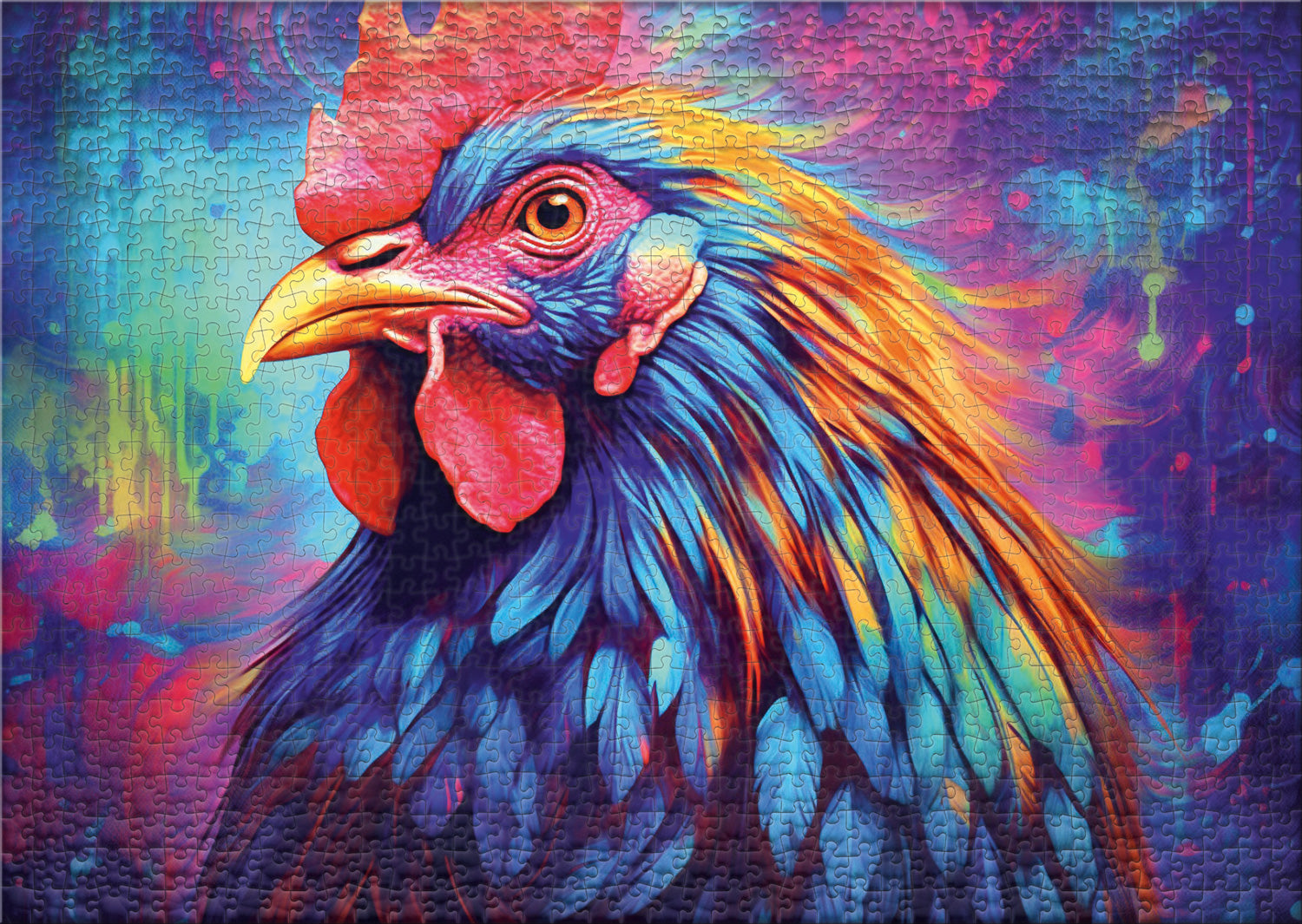 ulmer-puzzleschmiede-puzzle-1000-teile-gallus-hahn-tierpuzzle image 2