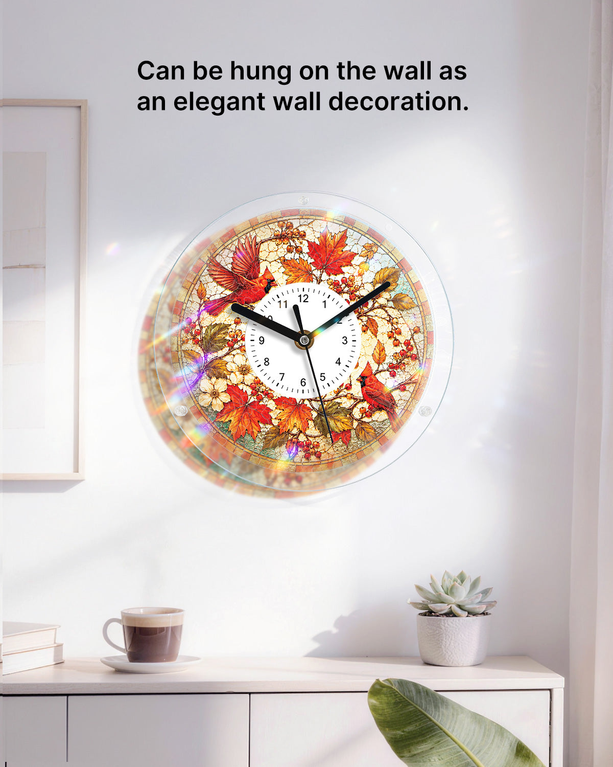 kaayee-clock-kit-autumn-cardinal-acryl-puzzle-uhr-regular image 4
