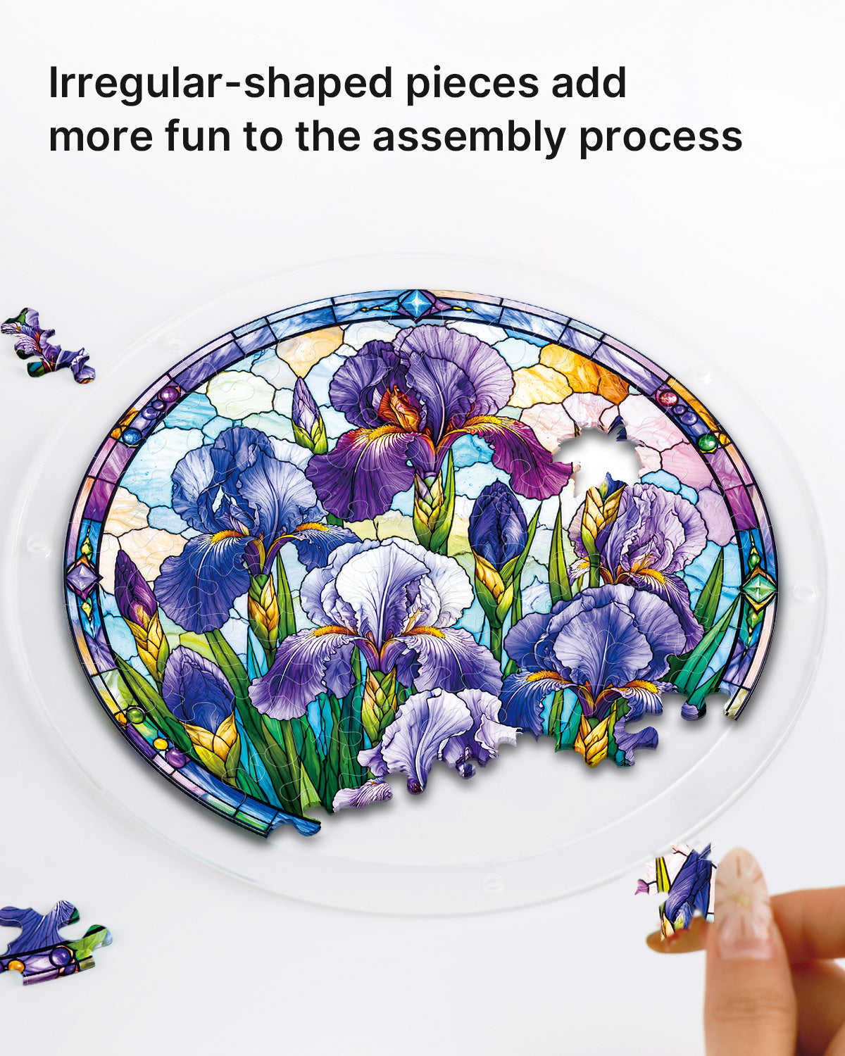 kaayee-suncatcher-puzzle-iris-morning-light-fensterbild-m-20-8-cm image 2