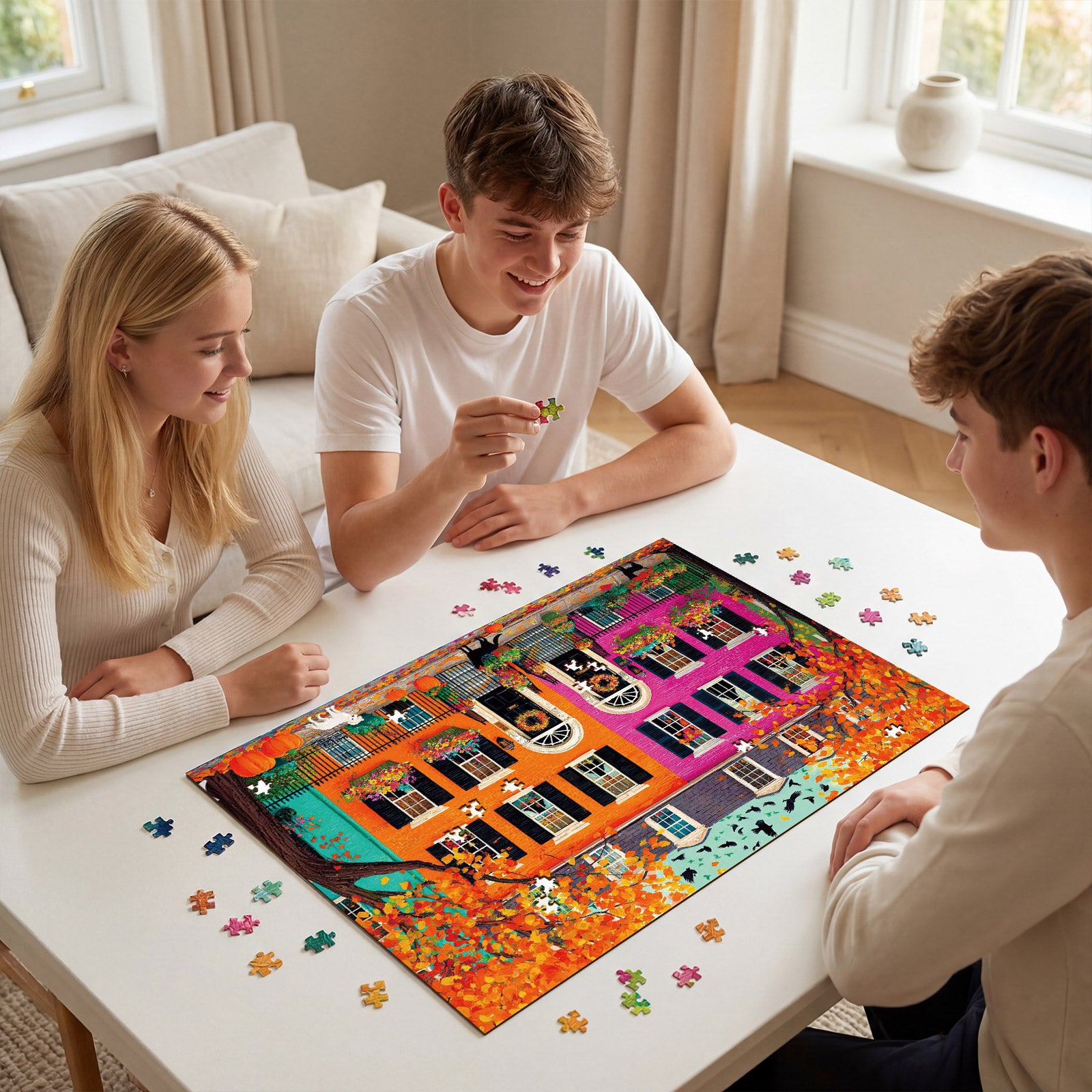 kaayee-pumpkin-street-townhouses-puzzle-1000-teile-eco image 4