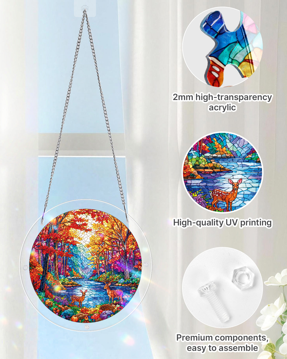 kaayee-suncatcher-puzzle-deer-in-the-forest-acryl-hirsch image 4