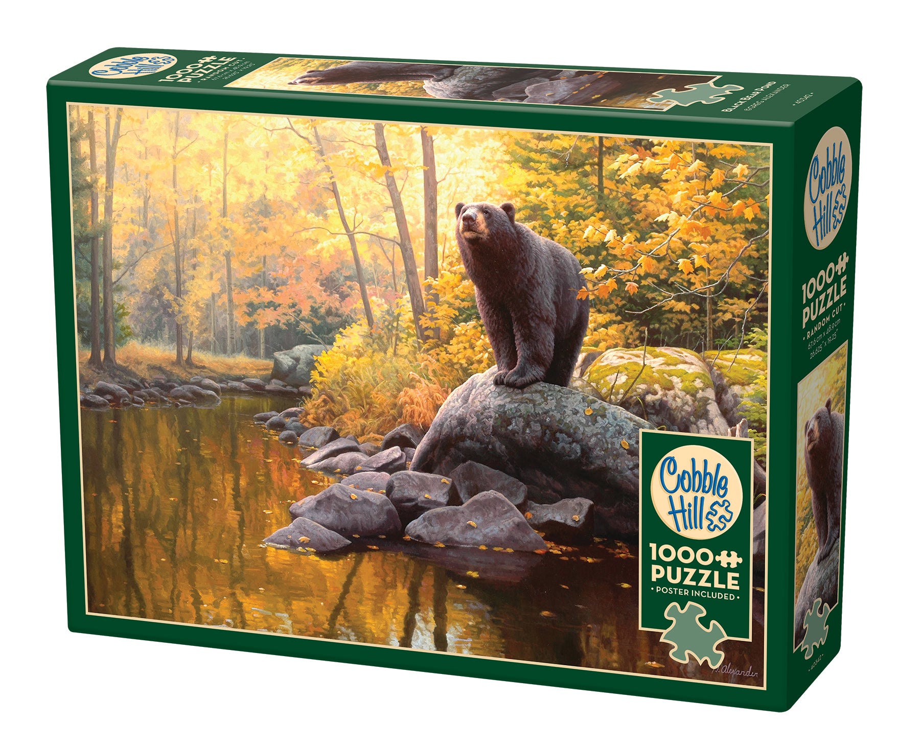cobble-hill-1000-piece-black-bear-pond-puzzle-1000-teile-b-r-herbst image 1