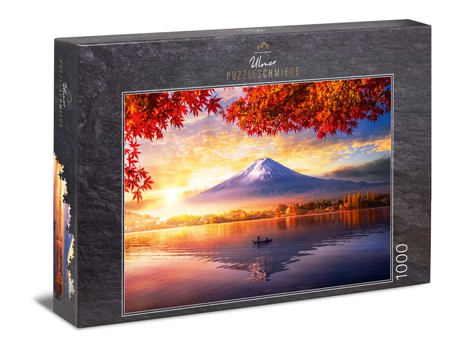 ulmer-puzzleschmiede-puzzle-1000-teile-kawaguchiko-am-fuji-herbst image 1