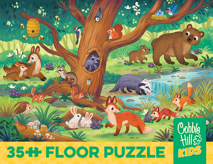 cobble-hill-floor-bear-and-friends-bodenpuzzle-35-teile-wald image 5