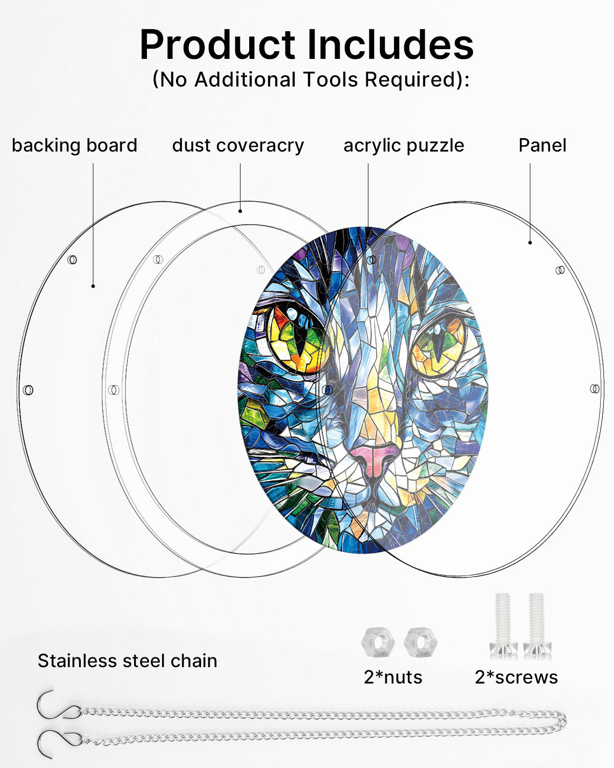 kaayee-mosaic-cat-suncatcher-fensterbild-medium-katze image 6