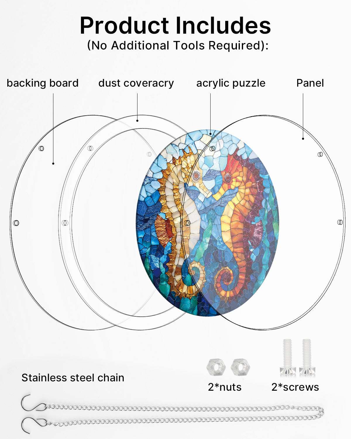 kaayee-suncatcher-puzzle-dreamy-seahorses-fensterbild-acryl image 6