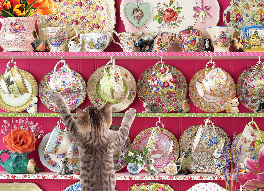cobble-hill-500-piece-high-tea-high-jinks-puzzle-katzen-500-teile image 2