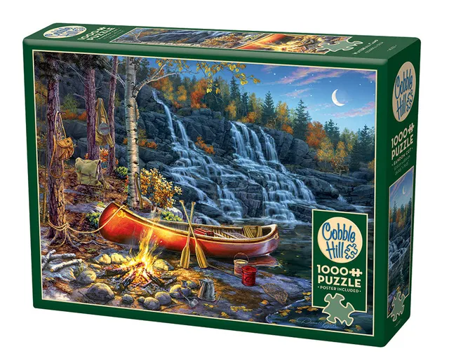 cobble-hill-waterfall-camp-1000-teile-puzzle-camping image 1
