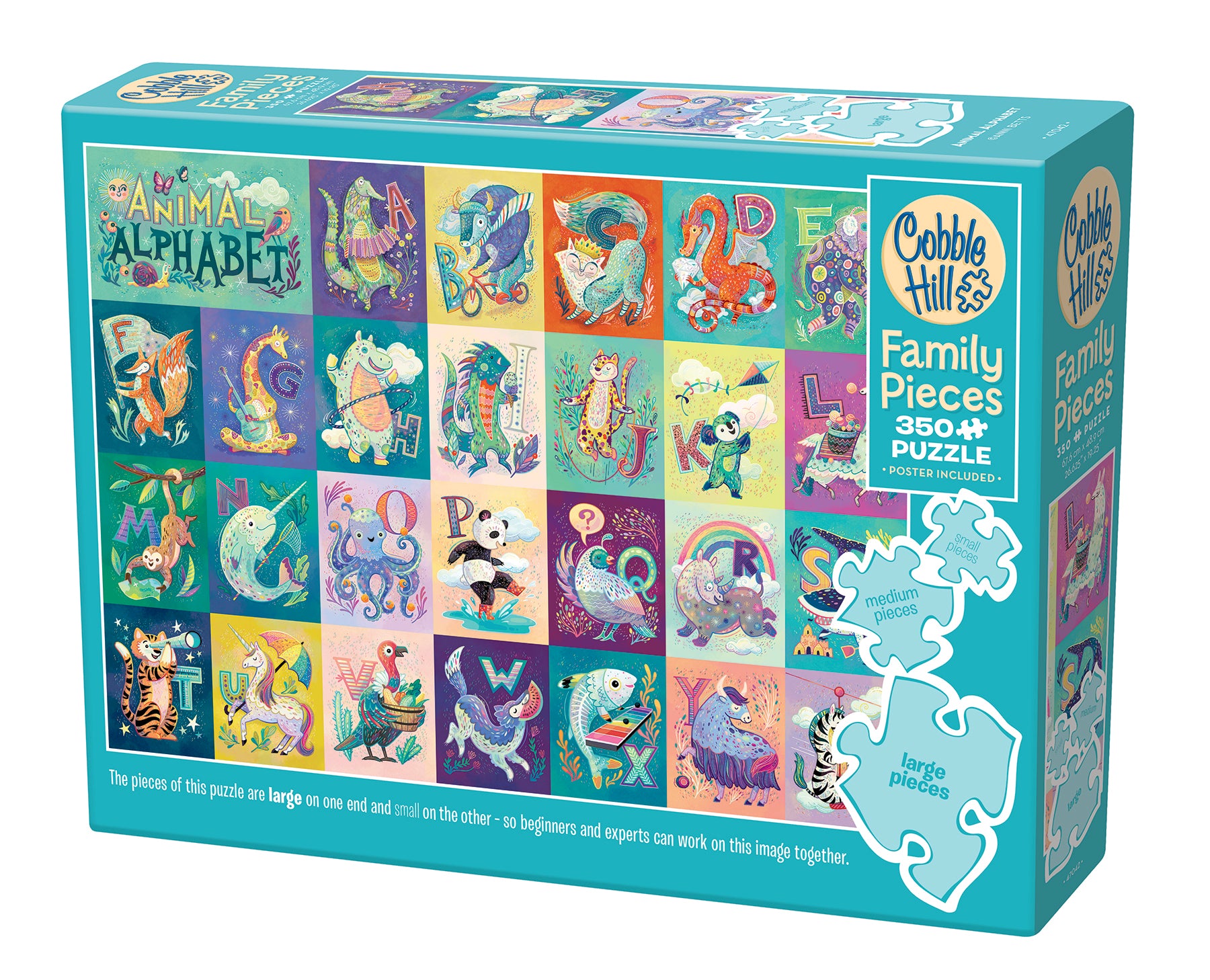 cobble-hill-family-pieces-350-animal-alphabet-familienpuzzle-350-t image 1