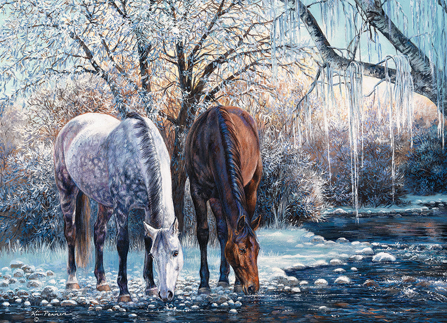 cobble-hill-500-piece-winter-s-beauty-puzzle-500-teile-pferde image 2