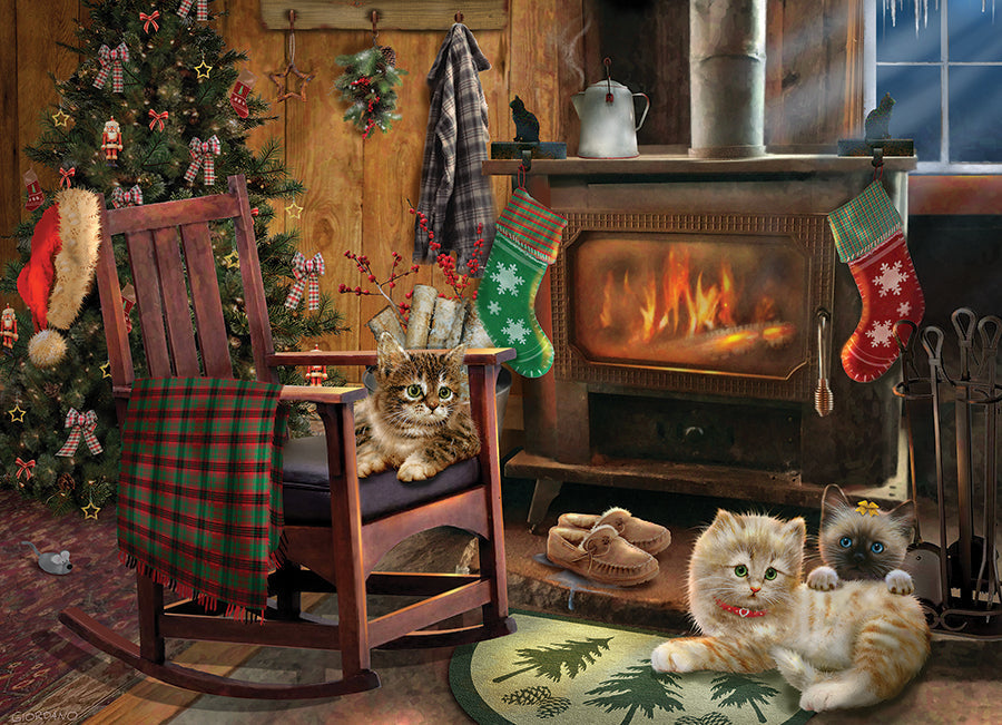 cobble-hill-500-piece-kittens-by-the-stove-puzzle-500-weihnachten image 2