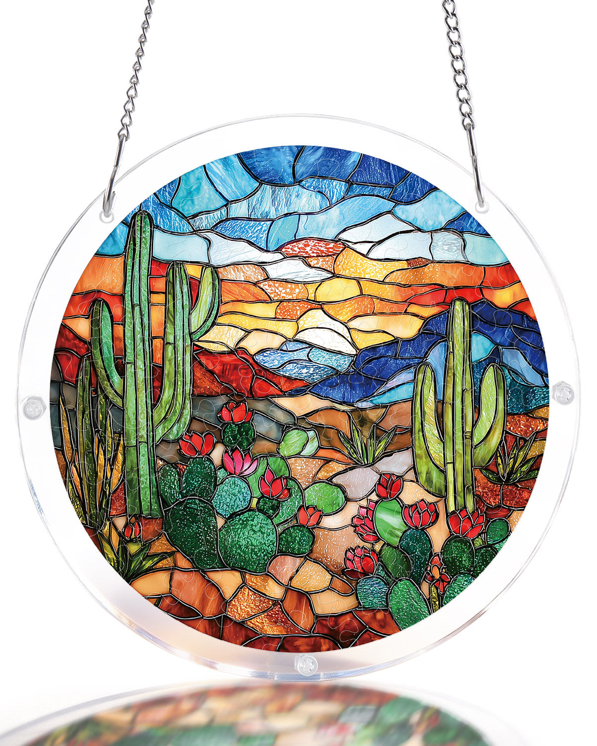 kaayee-suncatcher-puzzle-desert-cactus-suncatcher-small-18-8-cm image 1