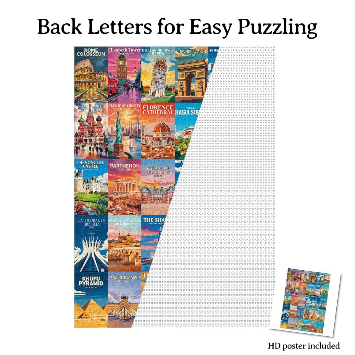 kaayee-cardboard-puzzle-world-architectural-wonders-1000-teile image 6