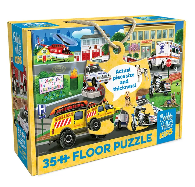 cobble-hill-floor-first-responders-bodenpuzzle-35-teile-autos image 1