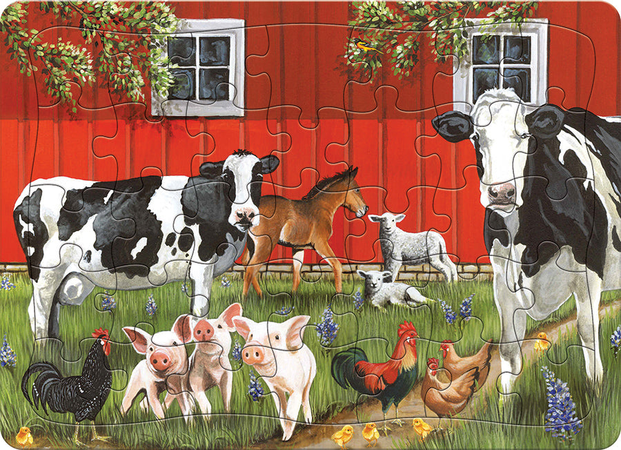 cobble-hill-tray-puzzles-red-barn-farm-rahmenpuzzle-35-teile-bauernhof image 1