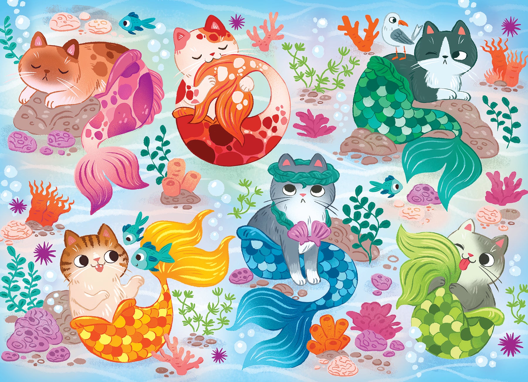cobble-hill-family-pieces-350-mercats-puzzle-350-teile-katzen image 2