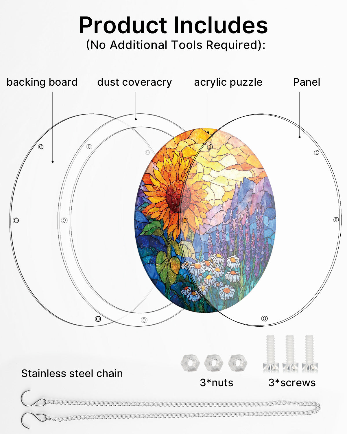 kaayee-suncatcher-puzzle-sunflower-meadow-fensterbild-acryl-small image 7