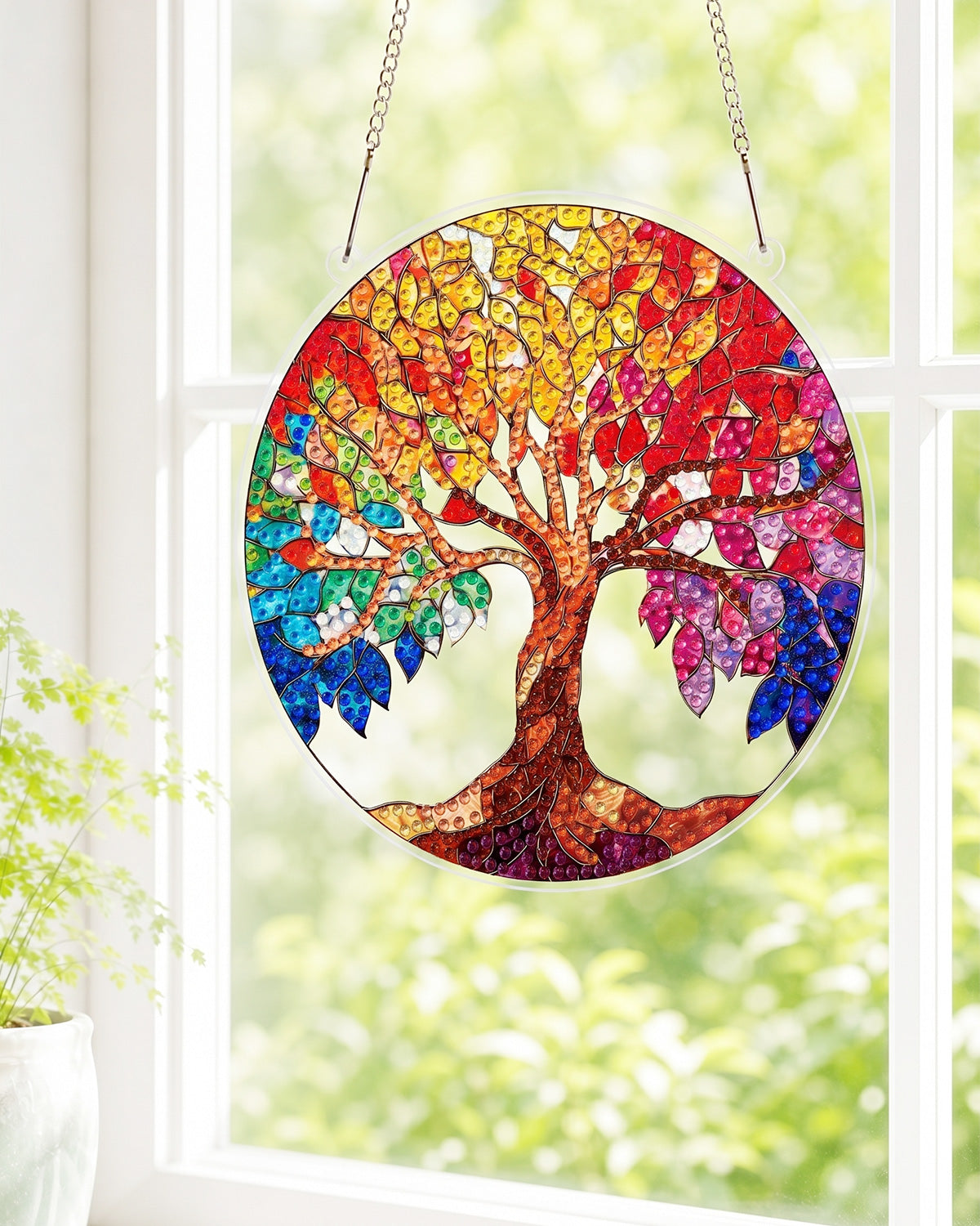 kaayee-suncatcher-puzzle-rainbow-tree-of-life-diy-kit image 2