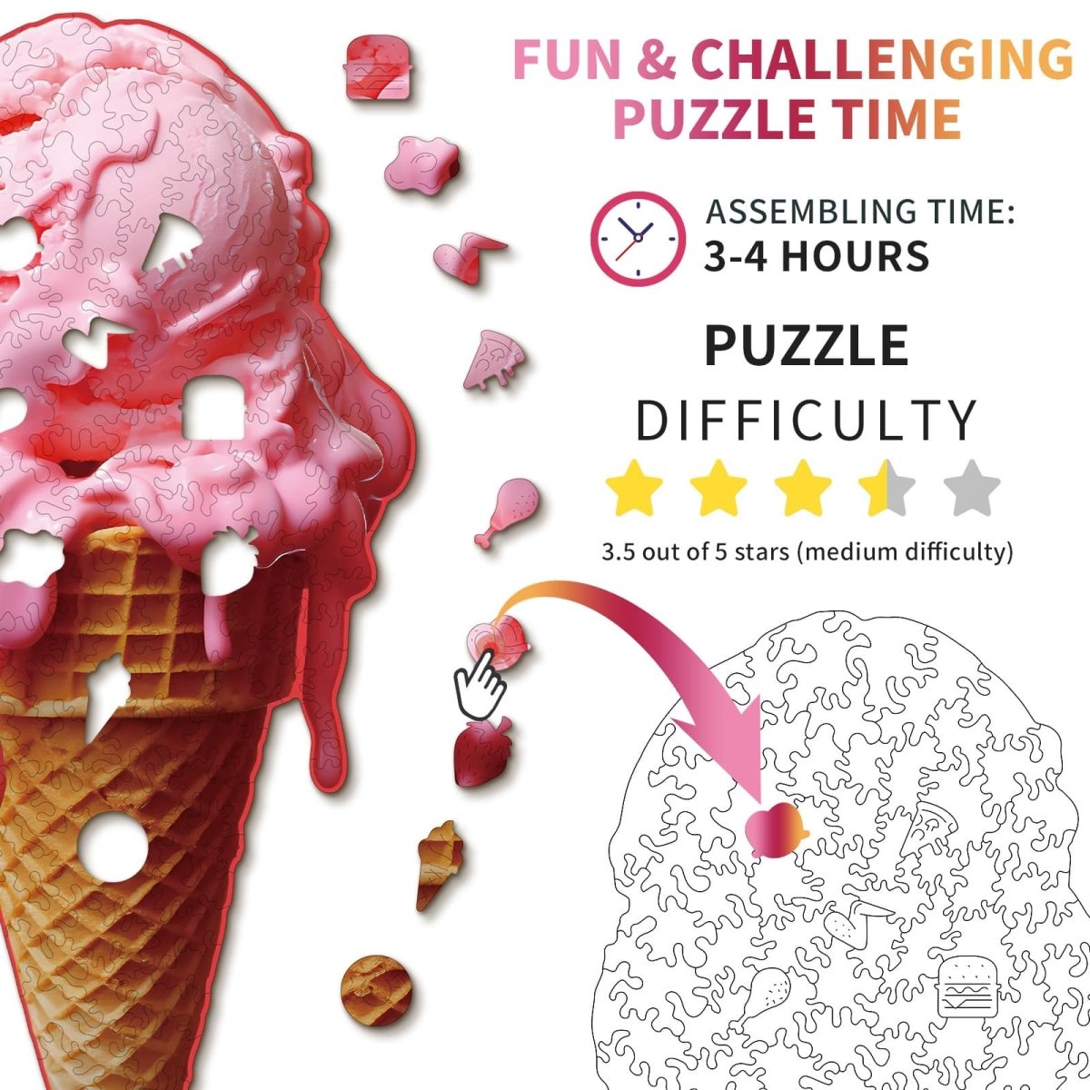 kaayee-ice-cream-holzpuzzle-small-food-serie-110-teile image 4