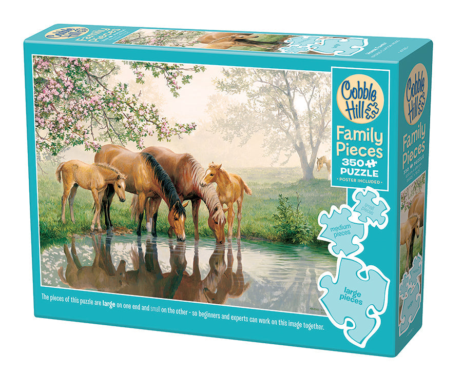 cobble-hill-family-pieces-350-horse-family-puzzle-350-teile-pferde image 1