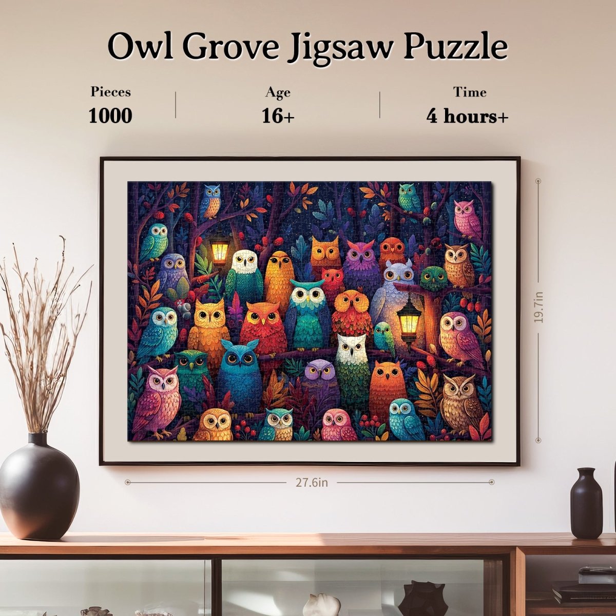 kaayee-cardboard-puzzle-owl-grove-puzzle-1000-teile-standard image 6