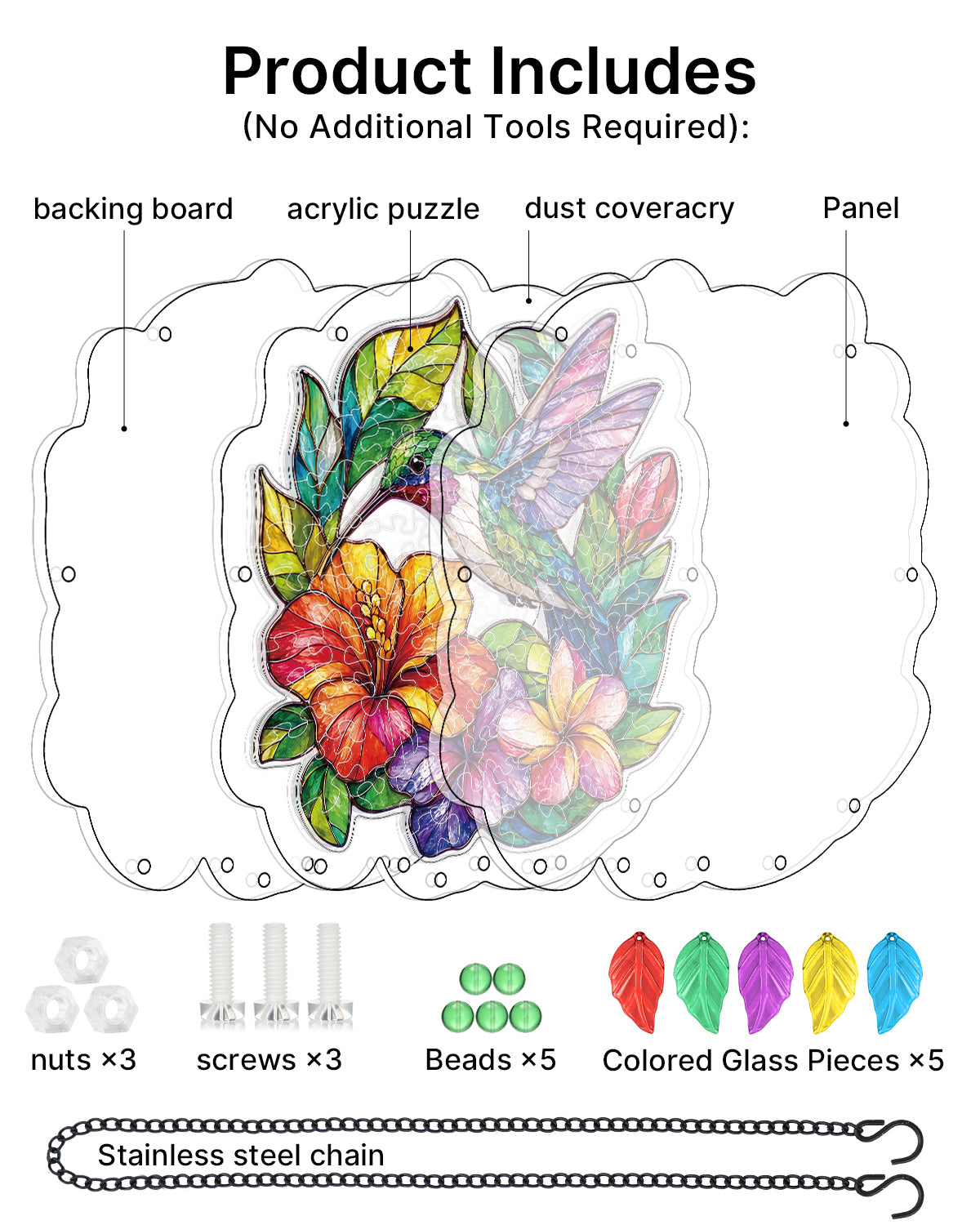 kaayee-wind-chime-kolibri-windspiel-acryl-small-18-cm image 5