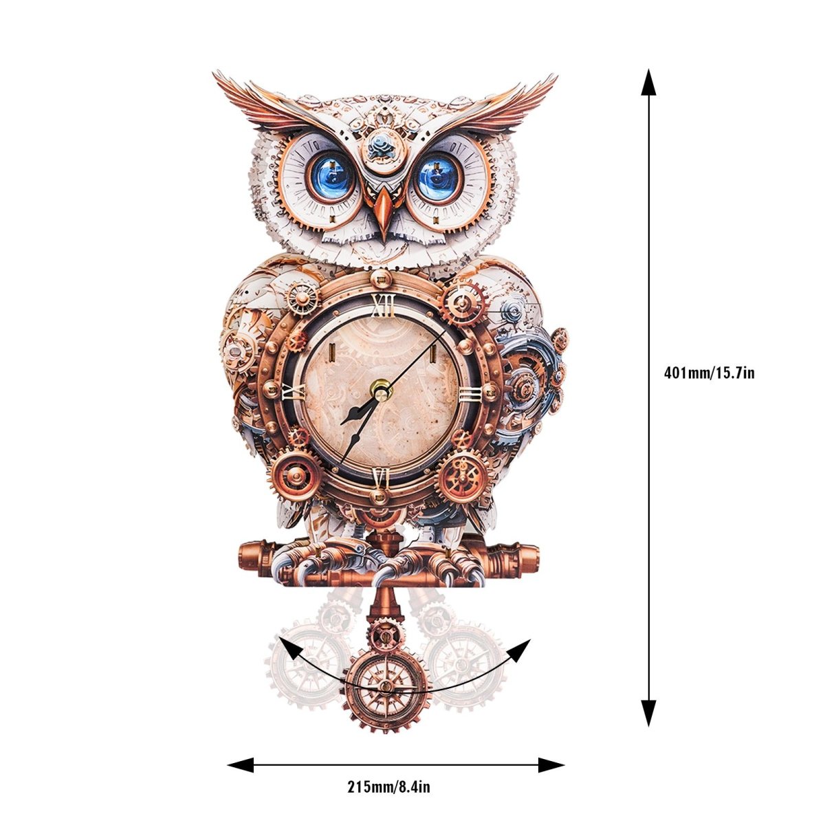 kaayee-clock-kit-eule-holz-uhrenbausatz-mechanisch image 2